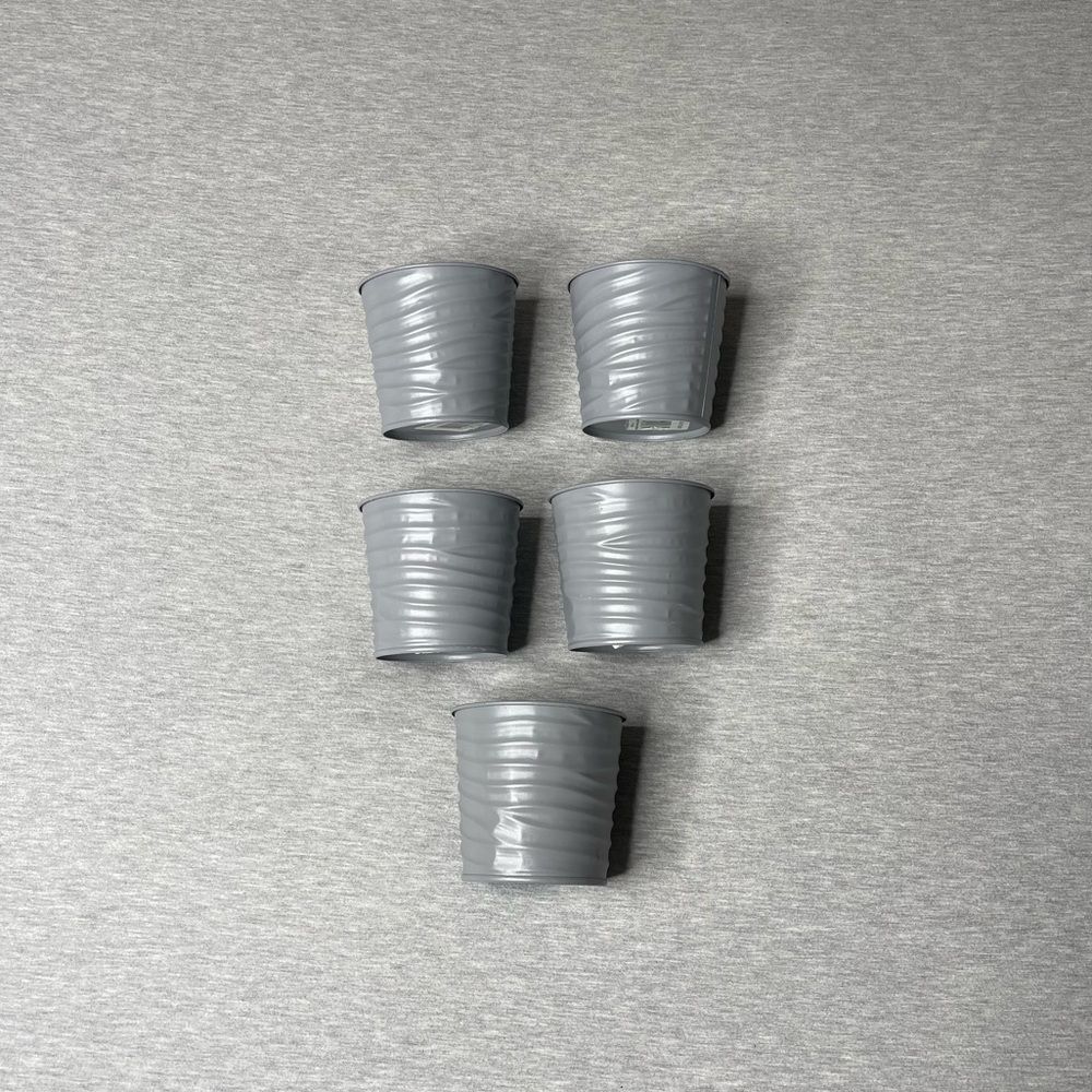 Target Grey 4” Round Metal Planter Pot 5 PCS. Set